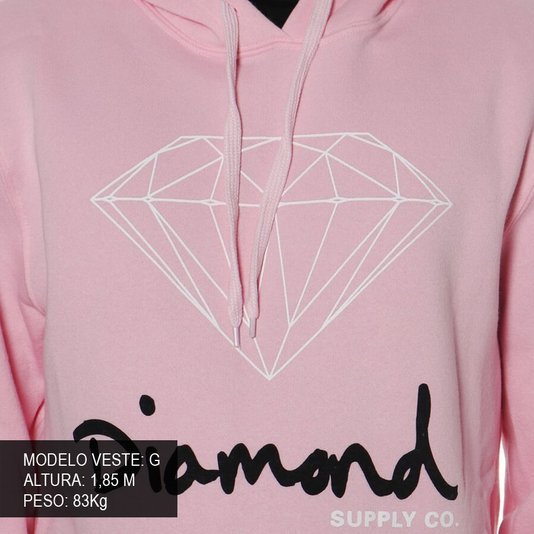 Moletom Diamond Og Sign Logo Rosa