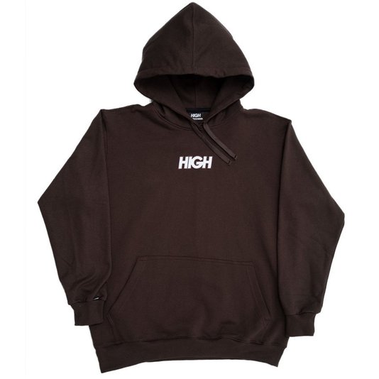 Moletom High Hoodie Logo Marrom Moletom High Hoodie Logo Marrom