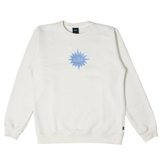 Moletom Huf New Sun Crew Off White