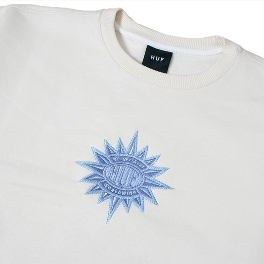 Moletom Huf New Sun Crew Off White