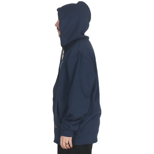 Moletom Hurley Aberto O&O Solid Oversize Azul Marinho