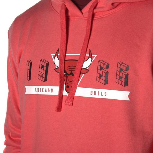 Moletom New Era Canguru Chicago Bulls Rosa