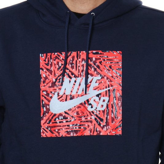 Moletom Nike SB Canguru Triagle Azul Marinho
