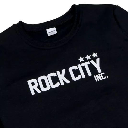 Moletom Rock City 3 Estrelas Infantojuvenil Preto