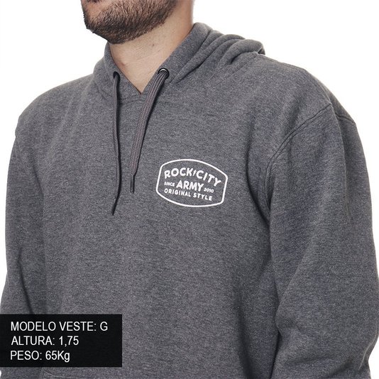 Moletom Rock City Army Original Style Preto Mescla