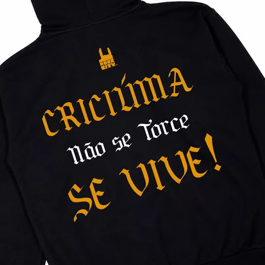 Moletom Rock City Não Se Torce, Se Vive 2 Cabos Preto