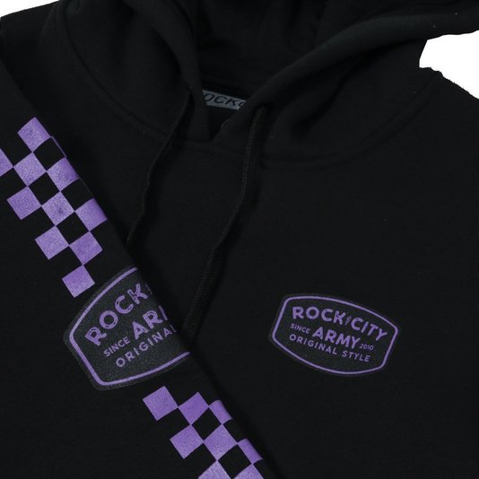 Moletom Rock City Original Style Preto/Roxo