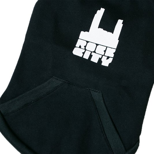 Moletom Rock City Para Cachorro Logo Pet Preto