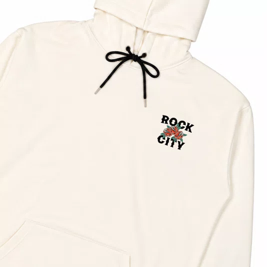 Moletom Rock City Rosas Marchioros 3 Cabos Off White