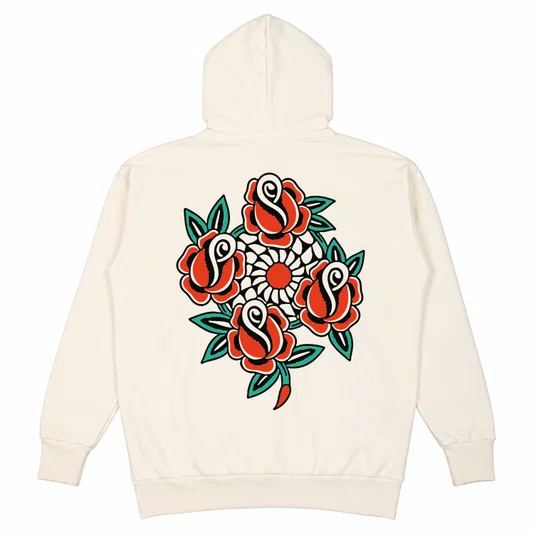 Moletom Rock City Rosas Marchioros 3 Cabos Off White
