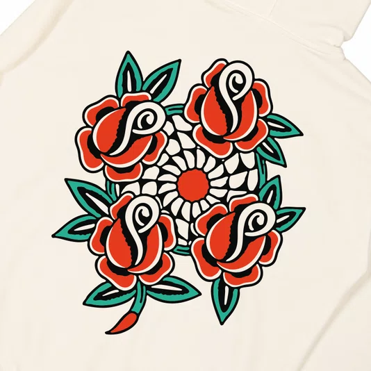Moletom Rock City Rosas Marchioros 3 Cabos Off White