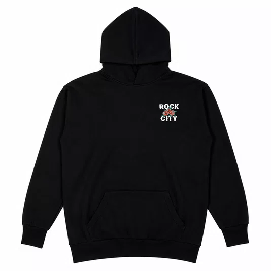 Moletom Rock City Rosas Marchioros Premium 3 Cabos Preto