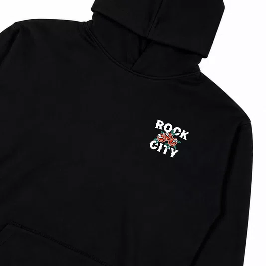 Moletom Rock City Rosas Marchioros Premium 3 Cabos Preto