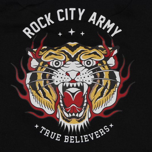 Moletom Rock City Tigre Old School Preto