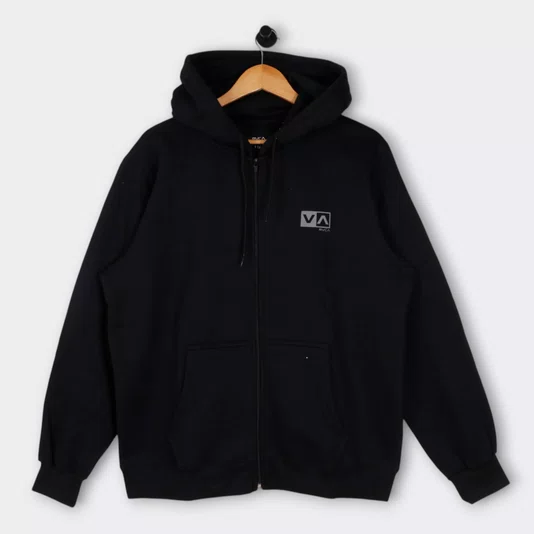 Moletom Rvca Aber Mini Balance Box Zip 280 Preto