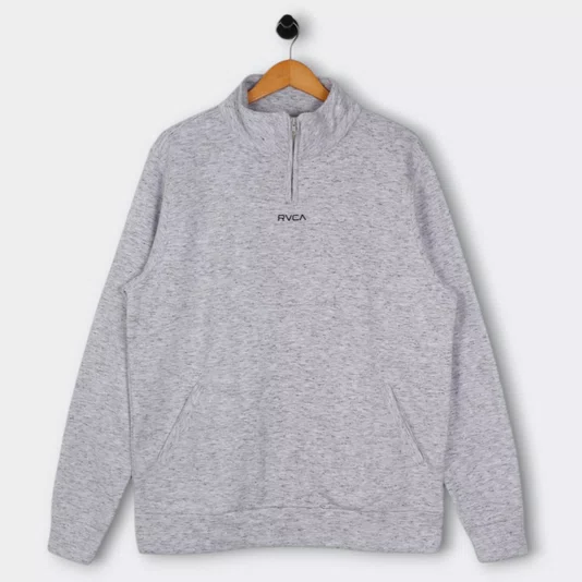 Moletom Rvca Aber Mini Flipped 290 Cinza Mescla