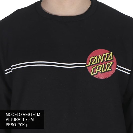 Moletom Santa Cruz Classic Dot Careca Preto
