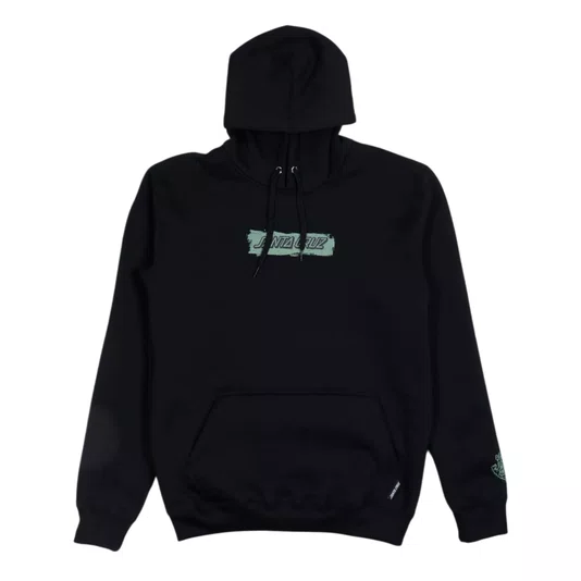 Moletom Santa Cruz Cut Strip Front Hood Preto