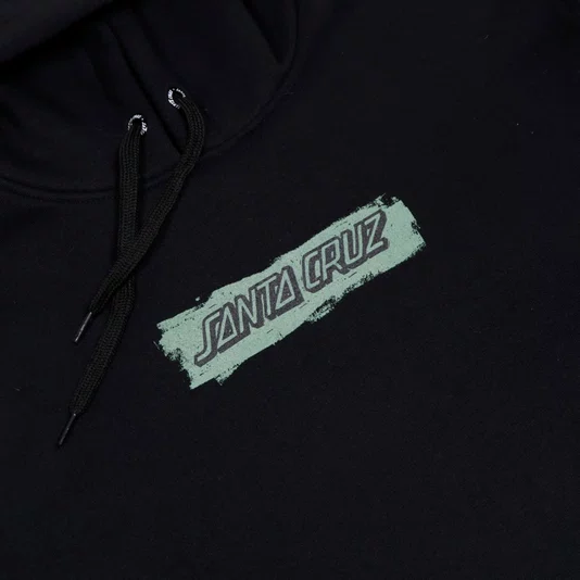 Moletom Santa Cruz Cut Strip Front Hood Preto