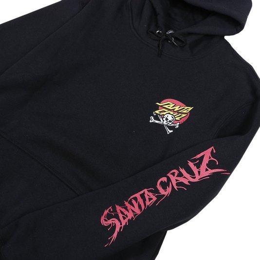 Moletom Santa Cruz Meek Og Slasher Hand Canguru Preto