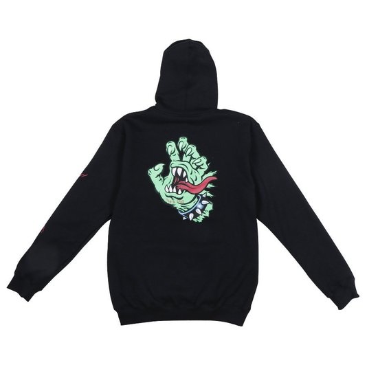 Moletom Santa Cruz Meek Og Slasher Hand Canguru Preto