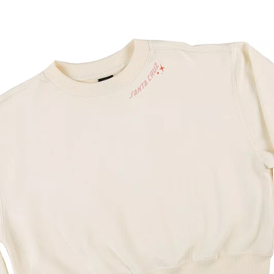 Moletom Santa Cruz Night Critter Crew Feminino Off White