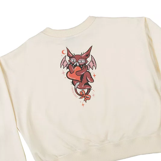 Moletom Santa Cruz Night Critter Crew Feminino Off White