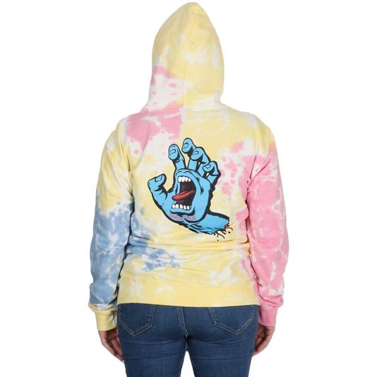 Moletom Santa Cruz Screaming Hand Especial Canguru Tie Dye