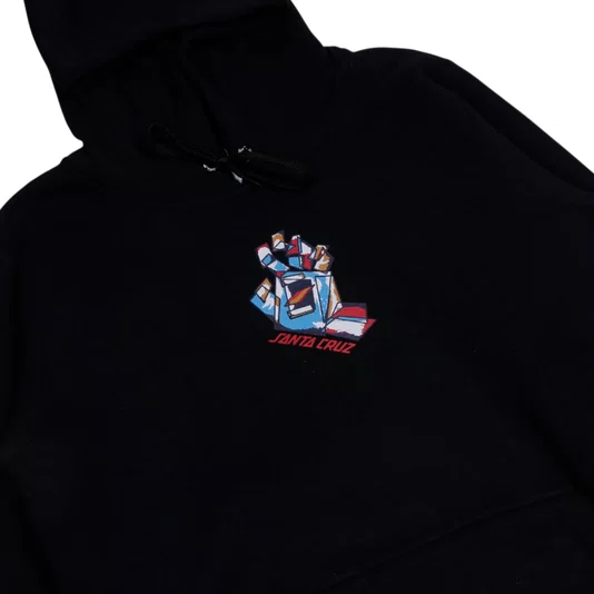 Moletom Santa Cruz Screaming Scratched Hand Strip Front Preto