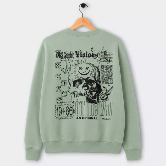 Moletom Vans Expand Visions Bloussant Crew Verde