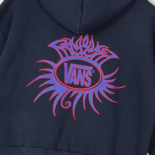Moletom Vans Feminino Torched Logo Azul Marinho