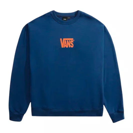 Moletom Vans Stretch Logo Crew Azul