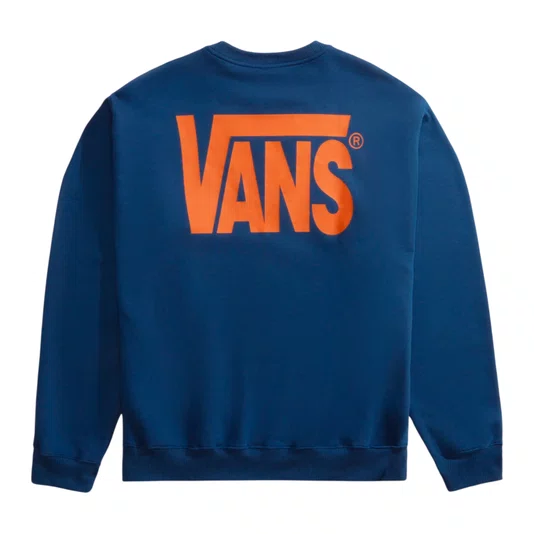 Moletom Vans Stretch Logo Crew Azul