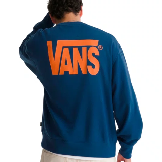 Moletom Vans Stretch Logo Crew Azul