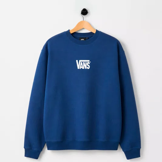 Moletom Vans Stretch Logo Crew Azul