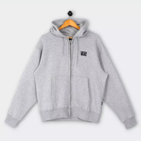 Moletom Vans Stretch Logo Full Zip Cinza Mescla