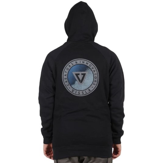 Moletom Vissla Founded Canguru Preto