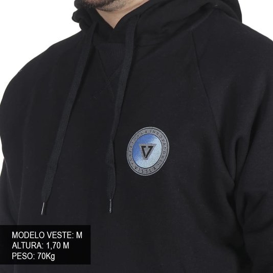 Moletom Vissla Founded Canguru Preto