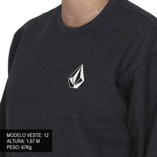 Moletom Volcom Iconic Juvenil Chumbo Mescla