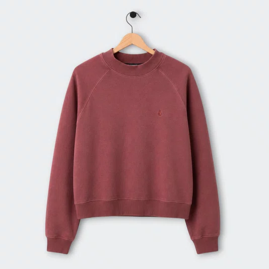 Moletom Volcom Single Stone Feminino Bordo
