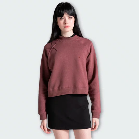 Moletom Volcom Single Stone Feminino Bordo