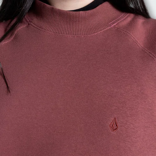 Moletom Volcom Single Stone Feminino Bordo