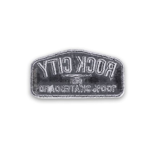 Patch Rock City 100% Skateboard Termocolante Preto/Branco