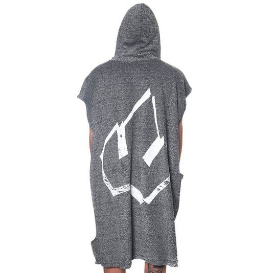 Poncho Banana Wax Cinza Mescla Escuro