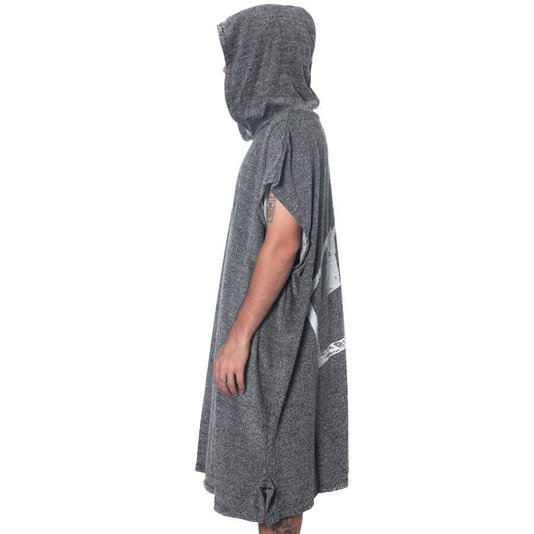 Poncho Banana Wax Cinza Mescla Escuro