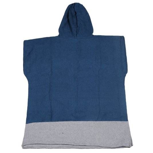 Poncho Monxta Infantil Azul/Cinza