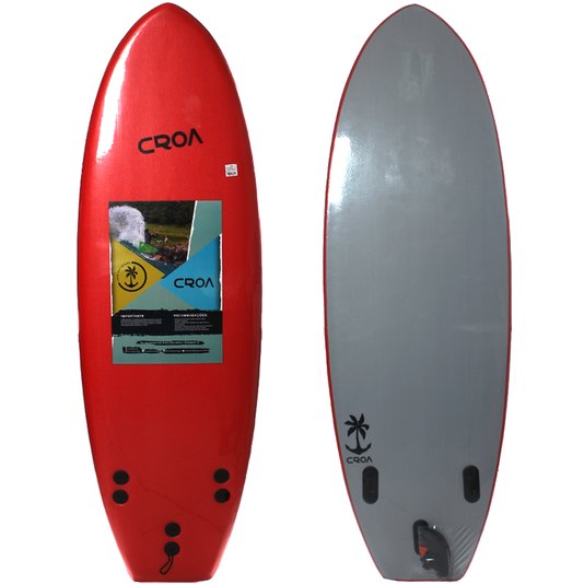Prancha Croa Sorftboard Pro Vermelho/Cinza