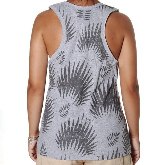 Regata Corona Tank Top Folhagem Cinza Mescla
