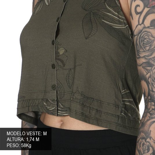 Regata Hang Loose Cropped Soulplant Ii  Verde Militar