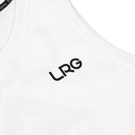 Regata Lrg Stacked Tank Preto Branco